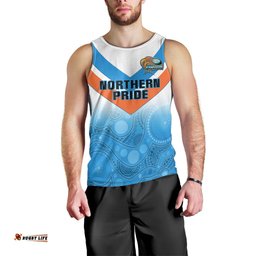 Personalised Australia Rugby Men Tank Top Queensland Northern Pride Indigenous Art
