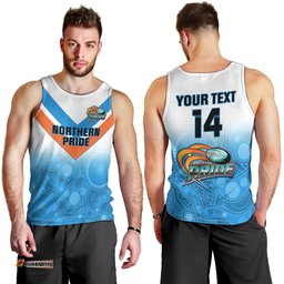 Personalised Australia Rugby Men Tank Top Queensland Northern Pride Indigenous Art