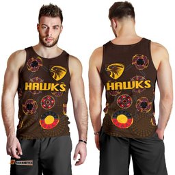 Hawthorn Men Tank Top Hawks Indigenous - Brown