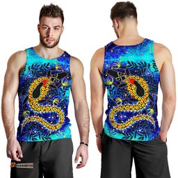 Aboriginal Men's Tank Tops - Indigenous Crocodile