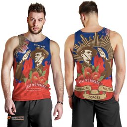 Men Tank Top - Aanzac Australia Remember Them