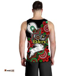 Rabbitohs Rugby Men Tank Top NAIDOC Torres Strait For Our Elders