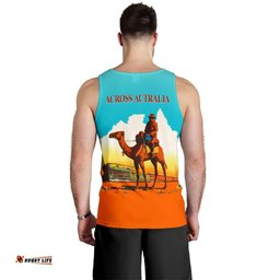 Men Tank Top - Camel Mens Tank Australian Railway