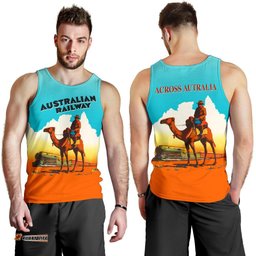Men Tank Top - Camel Mens Tank Australian Railway
