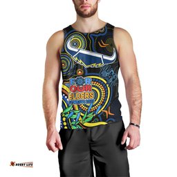 Custom Cowboys Rugby Aboriginal Art Men Tank Top NAIDOC Indigenous Tribal