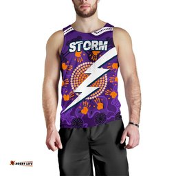 (Custom Personalised) Storm Men's Tank Top Indigenous Aboriginal Melbourne - Sun Style