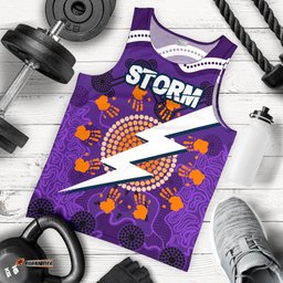(Custom Personalised) Storm Men's Tank Top Indigenous Aboriginal Melbourne - Sun Style