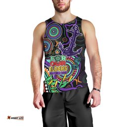 Dockers Football Aboriginal Art Men Tank Top NAIDOC Indigenous Tribal