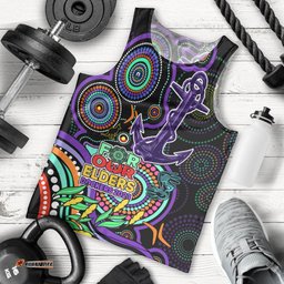 Dockers Football Aboriginal Art Men Tank Top NAIDOC Indigenous Tribal