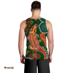 (Custom Personalised) Aboriginal Art Crocodile Men Tank Top You Are Number One