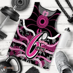 Sydney Sixers Men Tank Top Cricket Dot Aboriginal