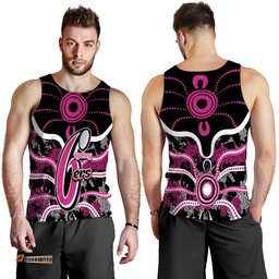 Sydney Sixers Men Tank Top Cricket Dot Aboriginal