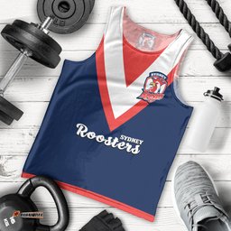 Personalised Roosters Rugby Men Tank Top Tricolours 1908 Sporty Version