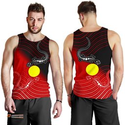 Aboriginal Men's Tank Top - Two Indigenous Lizard