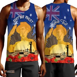 Vibe Hoodie Clothing - (Custom) Australia Anzac Day Soldier Salute Men Tank Top