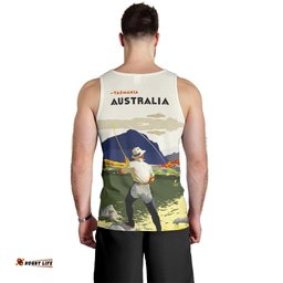 Australia Men Tank Top - Tasmania Mens Tank Fishing