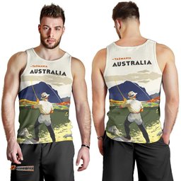 Australia Men Tank Top - Tasmania Mens Tank Fishing