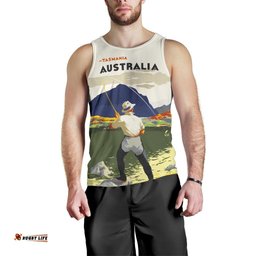 Australia Men Tank Top - Tasmania Mens Tank Fishing