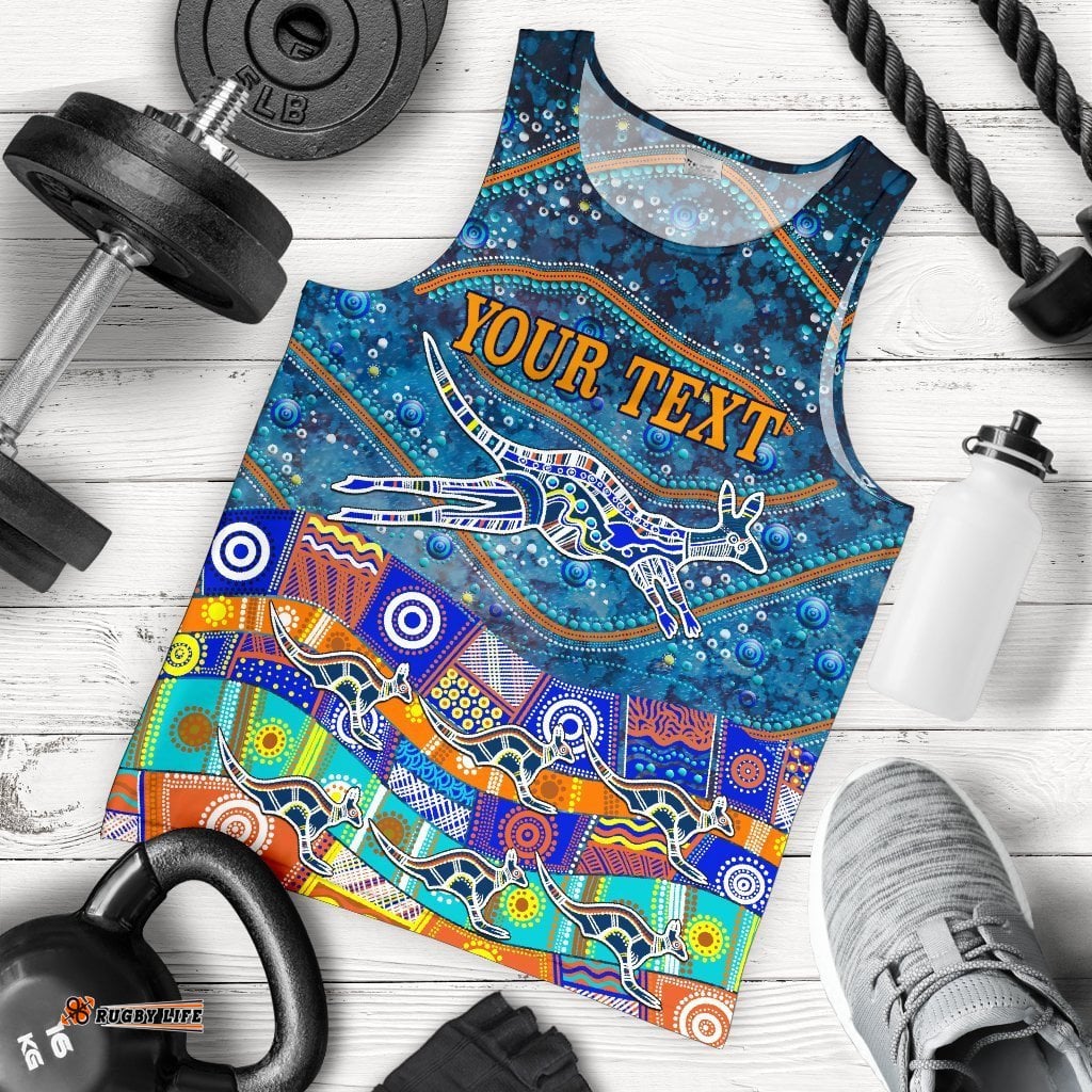 (Custom Text) Men's Tank Top - Kangaroo Dreaming