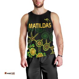 Australia Soccer Men Tank Top Matildas World Cup With Kangaroo