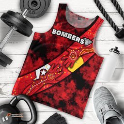 (Custom Personalised) Bombers NAIDOC Week Men's Tank Top Essendon Aboriginal Special Version