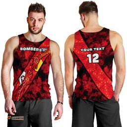 (Custom Personalised) Bombers NAIDOC Week Men's Tank Top Essendon Aboriginal Special Version