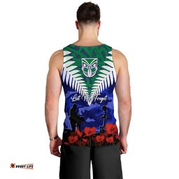 New Zealand Warriors Rugby Men Tank Top Anzac Day Maori Mix Camouflage