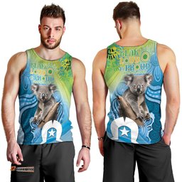 Vivid Minimal Koala NAIDOC 2024 Men Tank Top Aboriginal Art Style