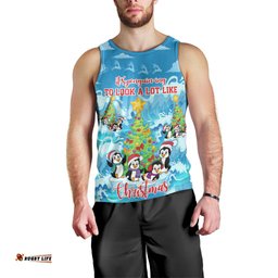 Its Penguin-ing To Look A Lot Like Christmas Men Tank Top