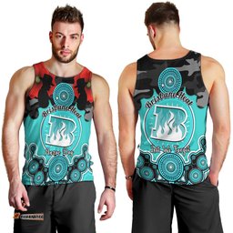 Brisbane Heat ANZAC 2024 Men Tank Top Lest We Forget Poppy Mix Camouflage