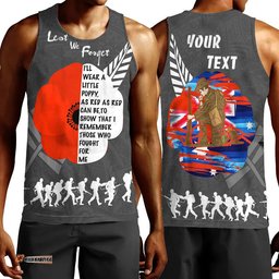 Vibe Hoodie Clothing - (Custom) New Zealand Anzac Red Poopy Men Tank Top