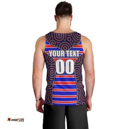 NRL - Knights Men Tank Top Mix Dot Aboriginal