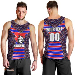 NRL - Knights Men Tank Top Mix Dot Aboriginal
