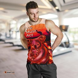 Tank Top - Koala Bushfire Tank Pray For Australia - Men