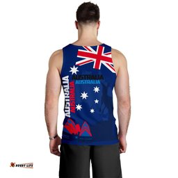 Men Tank Top - Sydney Opera Mens Tank Kangaroo Aus Flag