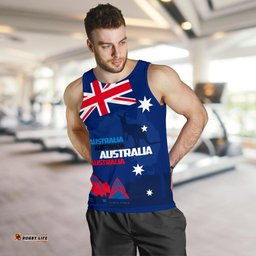 Men Tank Top - Sydney Opera Mens Tank Kangaroo Aus Flag