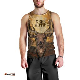 Personalised Deer Hunting Men Tank Top Forest Vibes