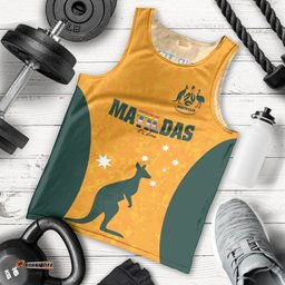 Custom Australia Matildas Pride With Kangaroo Men Tank Top