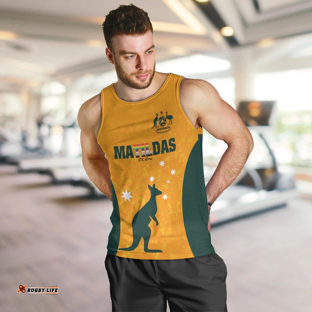 Custom Australia Matildas Pride With Kangaroo Men Tank Top