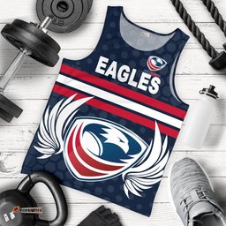 USA Rugby Men's Tank Top Eagles Simple Style - Full Navy