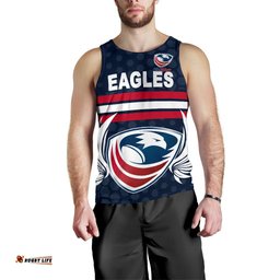 USA Rugby Men's Tank Top Eagles Simple Style - Full Navy