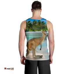 Men Tank Top - Kangaroo Mens Tank Landscape Art