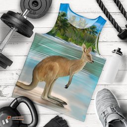Men Tank Top - Kangaroo Mens Tank Landscape Art