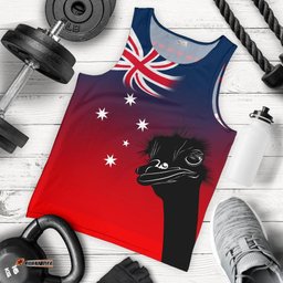 Men Tank Top - Emus Mens Tank Aus Flag