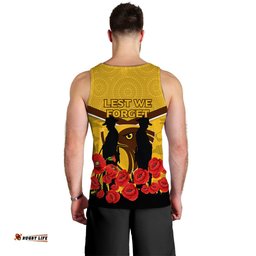 Hawks Anzac Day Men Tank Top - Indigenous Art -