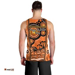 Perth Scorchers Cricket Men Tank Top Happy Australia Day Aboriginal Art