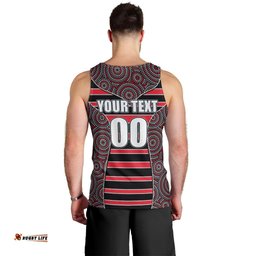 AFL - Bombers Men Tank Top Mix Dot Aboriginal