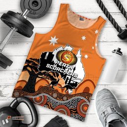 (Custom Personalised And Number) Happy Australia Day- Perth Scorchers Men Tank Top