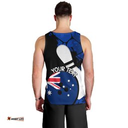 Personalised Australia Bowling Born To Bowl Men Tank Top Grunge Style