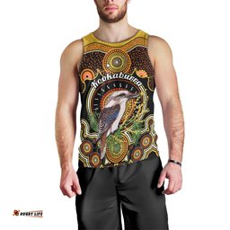 Personalised Australian Astrology Men Tank Top Aboriginal Kookaburra Zodiac Sign